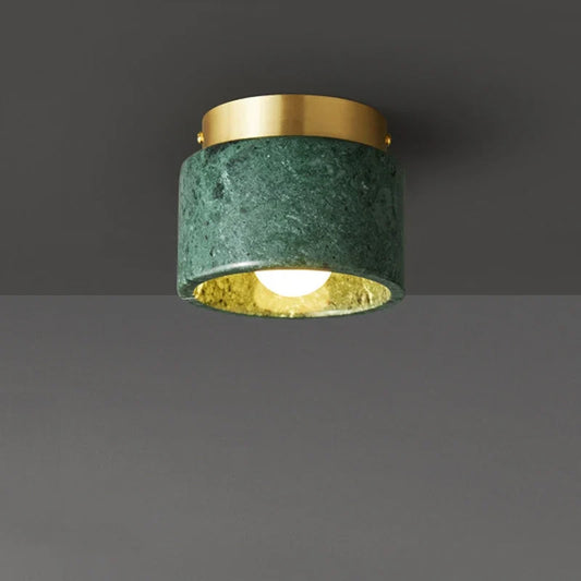 Nordic Marble Ceiling Light | Modern Downlight with Stone Finish | Bedroom