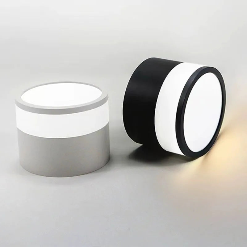 Nordic Surface Mounted LED Downlight | 9W / 15W Ceiling Light | Clear Acrylic Aluminium Bedroom