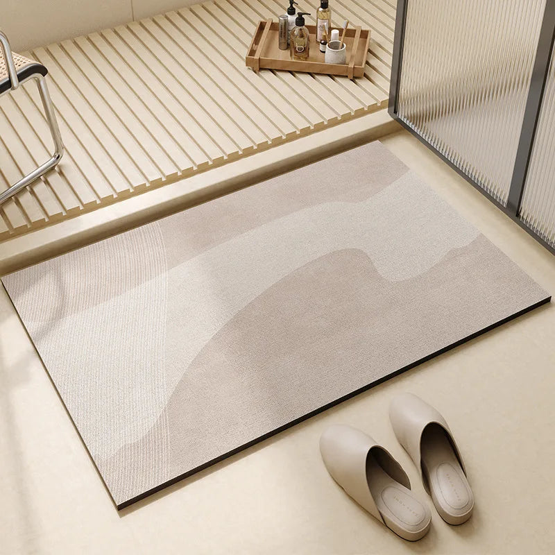 Super Absorbent Bath Mat | Quick-Dry Non-Slip Bathroom Floor Mat | Adjustable Non-Slip Entryway