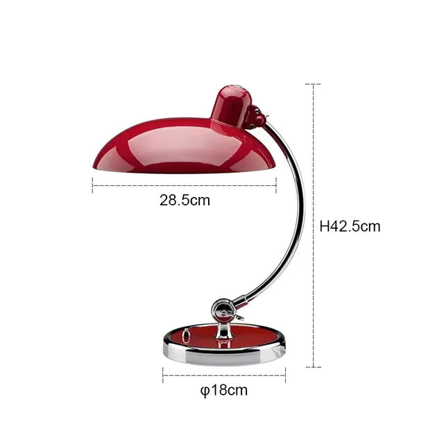 ScandiArc Table Lamp | Bauhaus-Inspired Curved Metal Design | Polished Chrome Nordic Bedside