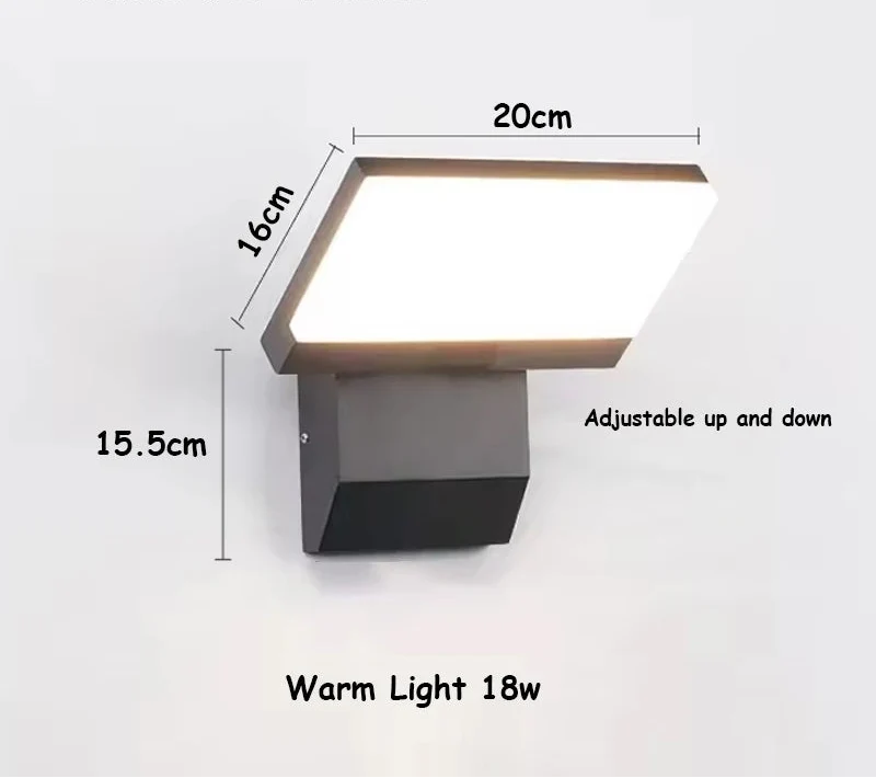 LumiFold Outdoor Wall Light | IP65 Waterproof & Motion Sensor Option | LED Adjustable Garden