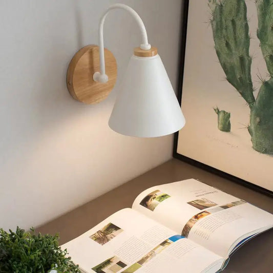 Nordic Beam | Scandinavian Wood & Iron Wall Light | Bedroom