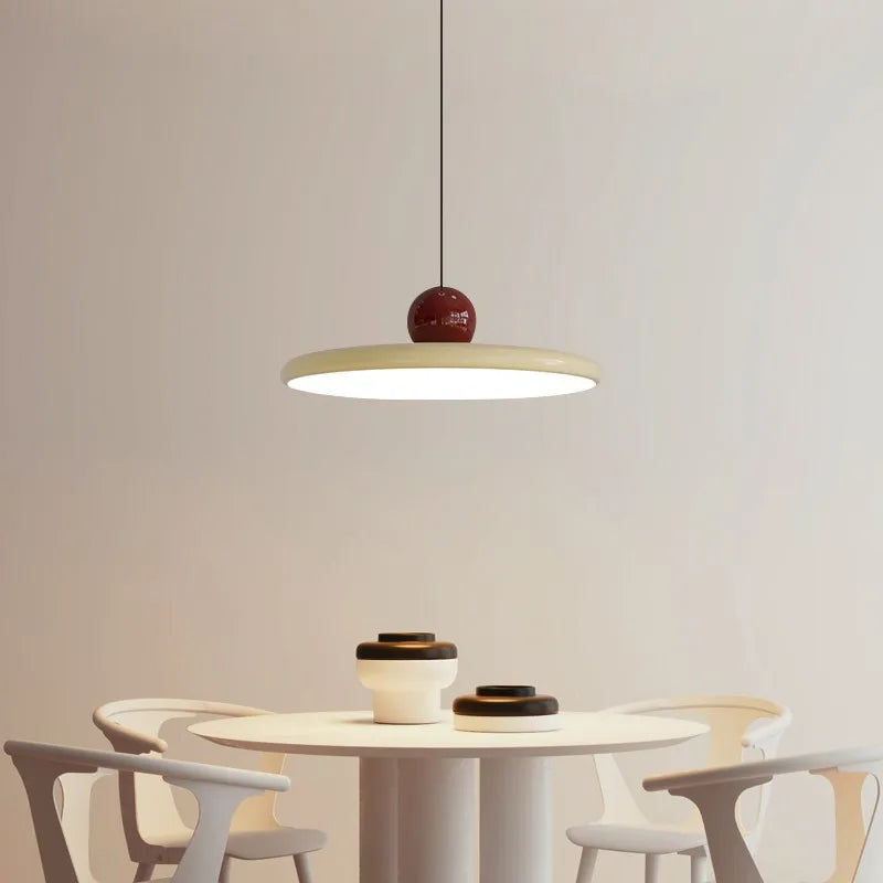 Nordic Flying Saucer Pendant Light | LED Cream-Style Ceiling Lamp | Dining Room
