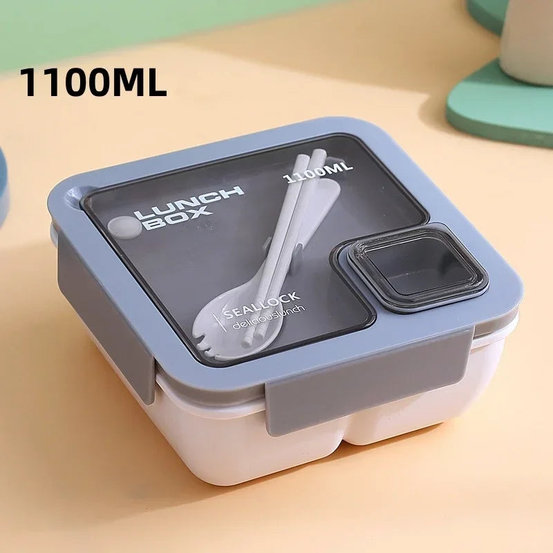 BentoGo Lunch Box | Portable Leak-Proof Bento with Cutlery | Microwave & Dishwasher Safe