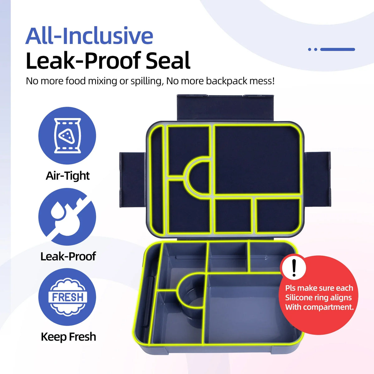 BentoMax | 1330ml Large Capacity Leak-Proof Bento Lunch Box | Microwave & Portable Food