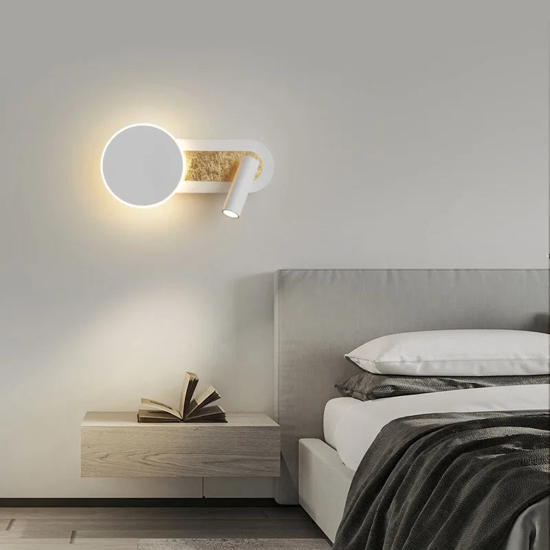 HaloBeam Wall Light | Modern Nordic Dual LED Design | Adjustable Bedroom