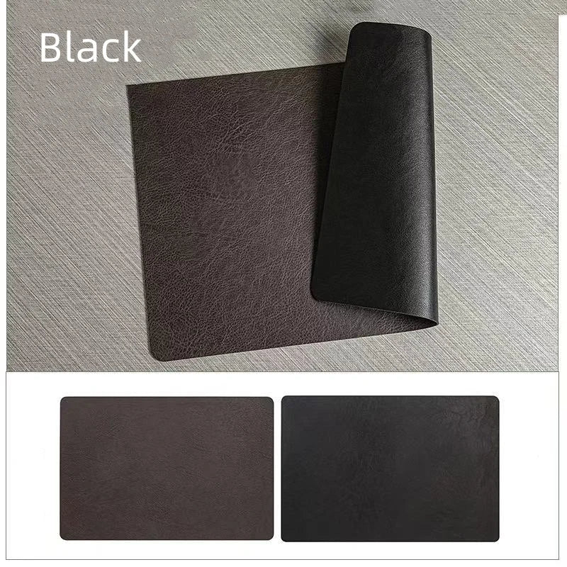 DuoMat | Double-Sided Faux Leather Placemats | Heat Resistant & Waterproof | Mat Heat-Resistant