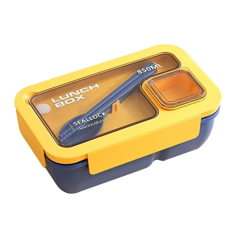 BentoGo Lunch Box | Portable Leak-Proof Bento with Cutlery | Microwave & Dishwasher Safe