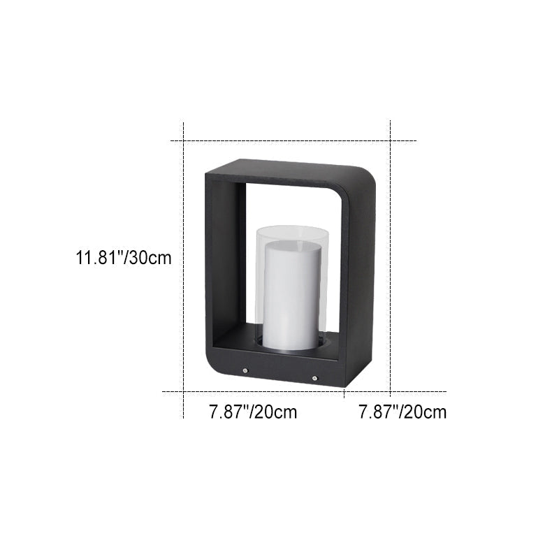 Modern Square Outdoor LED Light | Waterproof Solar LED Light | Clear Acrylic Aluminium Remote