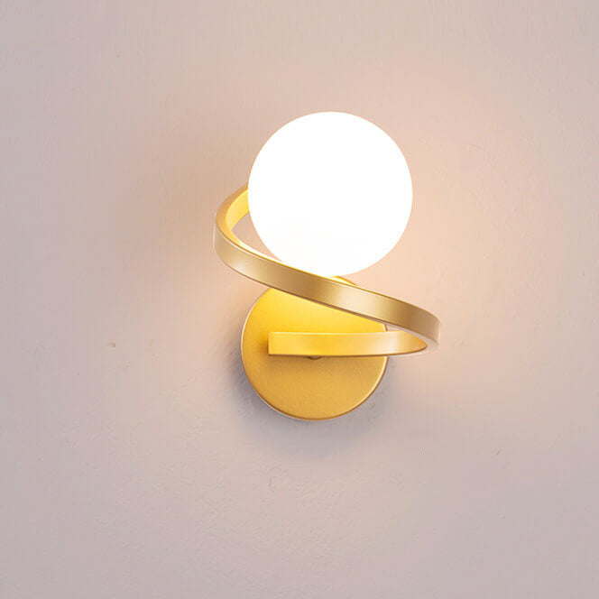 Astra Wall Light | Modern Dual LED Globe Design | Glass Metal Bedroom