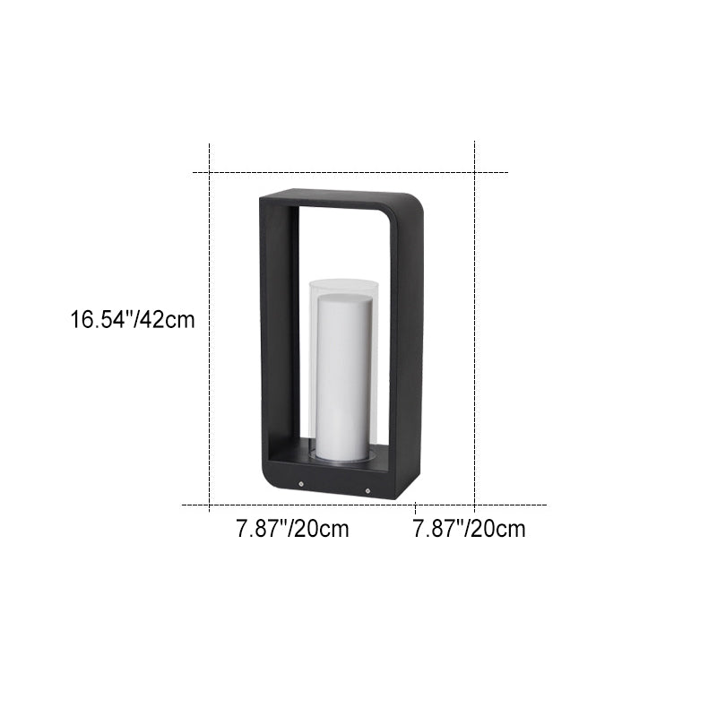 Modern Square Outdoor LED Light | Waterproof Solar LED Light | Clear Acrylic Aluminium Remote