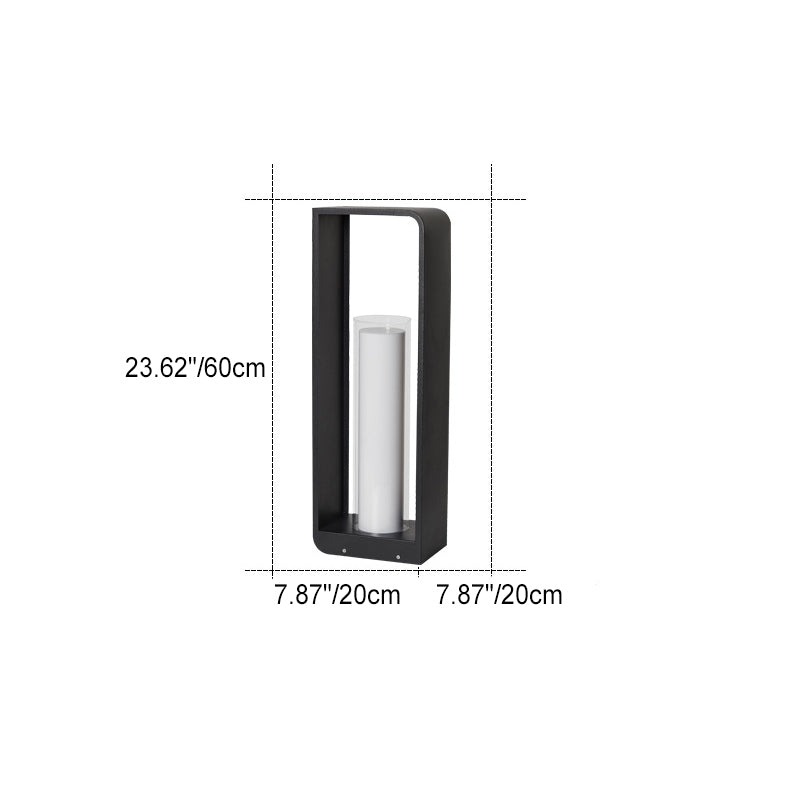 Modern Square Outdoor LED Light | Waterproof Solar LED Light | Clear Acrylic Aluminium Remote