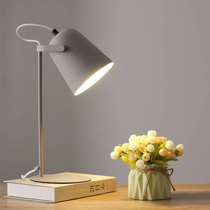 Nordic Metal LED Desk Lamp | Minimalist Reading & Study Light | Bedside