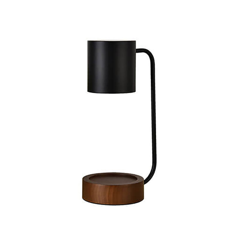 Japanese Minimalist Candle Warmer Lamp | Wooden Base Dimmable Wax Melter | Wood Metal Nordic