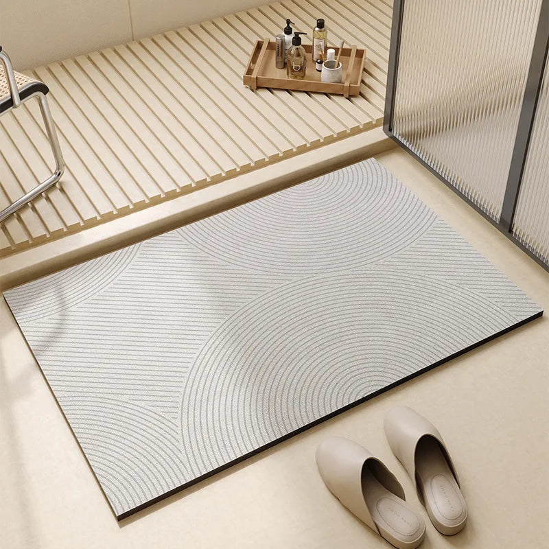 Super Absorbent Bath Mat | Quick-Dry Non-Slip Bathroom Floor Mat | Adjustable Non-Slip Entryway