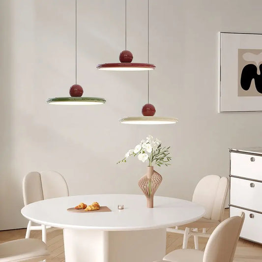 Nordic Flying Saucer Pendant Light | LED Cream-Style Ceiling Lamp | Dining Room