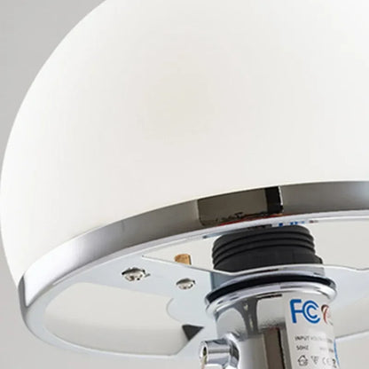 Wilhelm Bauhaus Table Lamp | Designer Nordic Glass Lamp | Polished Chrome Bedside