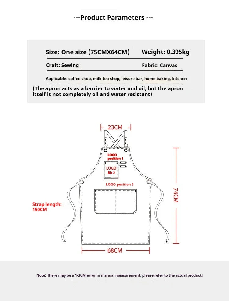 ProWear | Canvas Kitchen Apron | Unisex Chef & Workwear | Kitchen Essential Soft-Touch Fabric