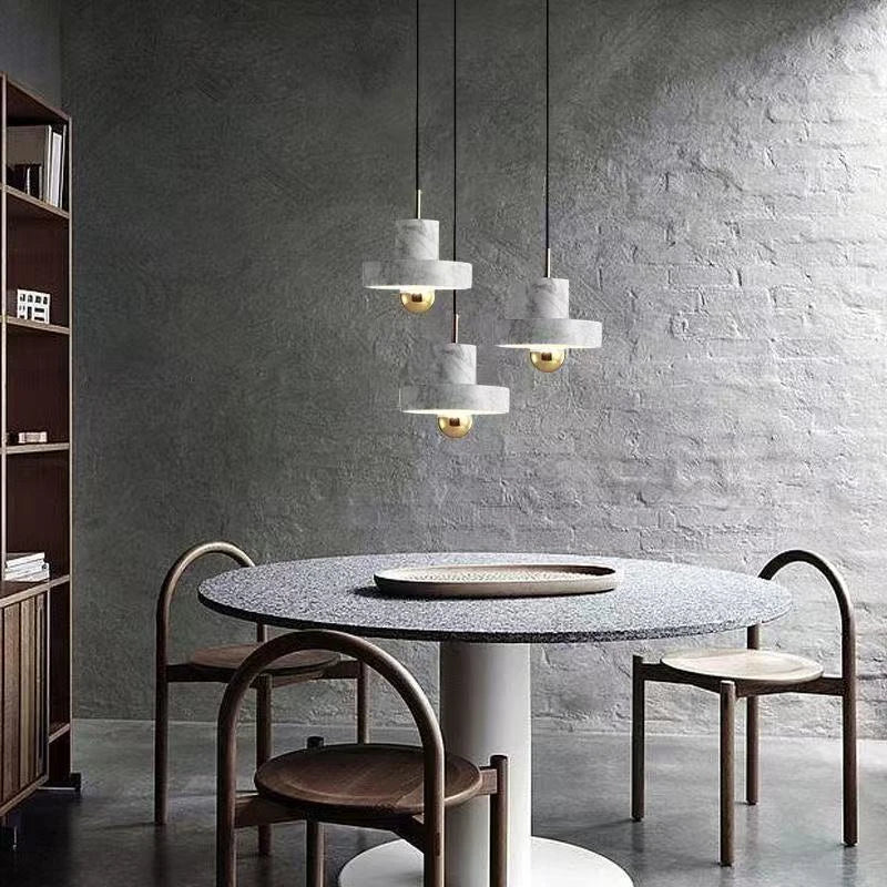 Marble Pendant Lamp | Natural Stone Postmodern Design | Pendant Light Dining Room