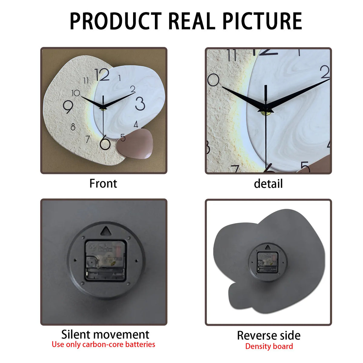 TempoStone | Modern Simple Wall Clock | Silent Quartz Design | Kitchen
