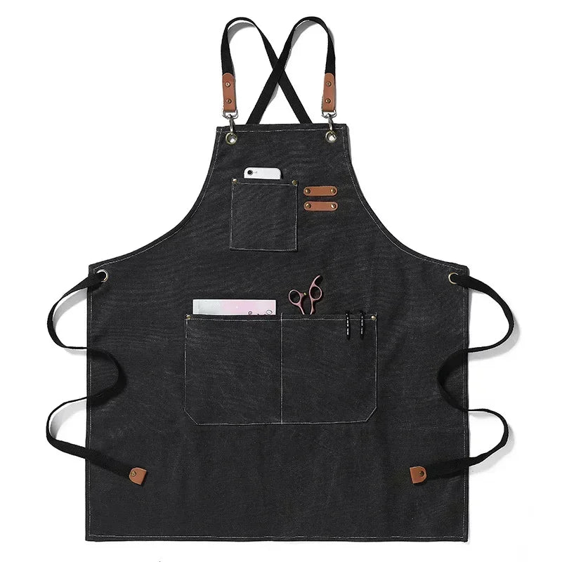 ProWear | Canvas Kitchen Apron | Unisex Chef & Workwear | Kitchen Essential Soft-Touch Fabric