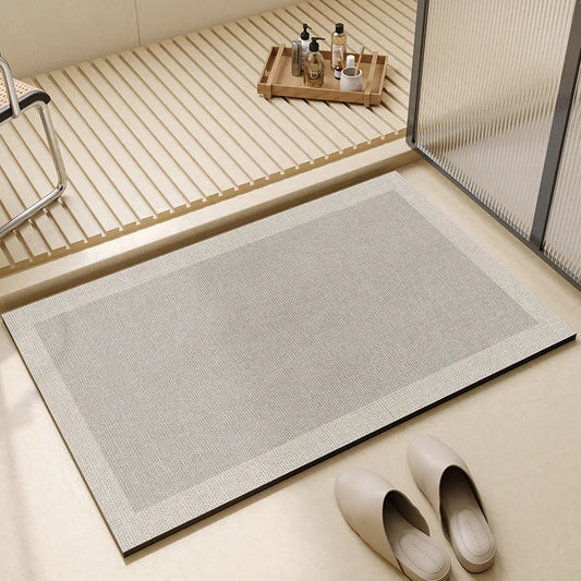Super Absorbent Bath Mat | Quick-Dry Non-Slip Bathroom Floor Mat | Adjustable Non-Slip Entryway