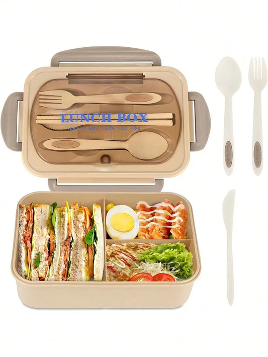 MealMate | Bento Lunch Box with Utensils | 4 Compartments & Leak-Proof Design | Leak-Proof