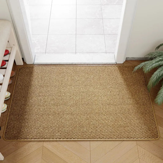 Faux Jute Outdoor Doormat | Durable Entrance Rug | Mat Water-Resistant Non-Slip Farmhouse