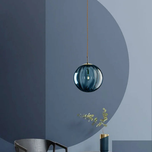 Modern Glass Ball Pendant Light | Nordic Elegance for Every Space | Brass Handcrafted