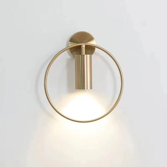 Halo Wall Light | Nordic Gold Minimalist Design | Iron Adjustable Bedroom