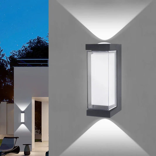 Modern LED Wall Light | Waterproof Up & Down Outdoor Sconce | Bedroom