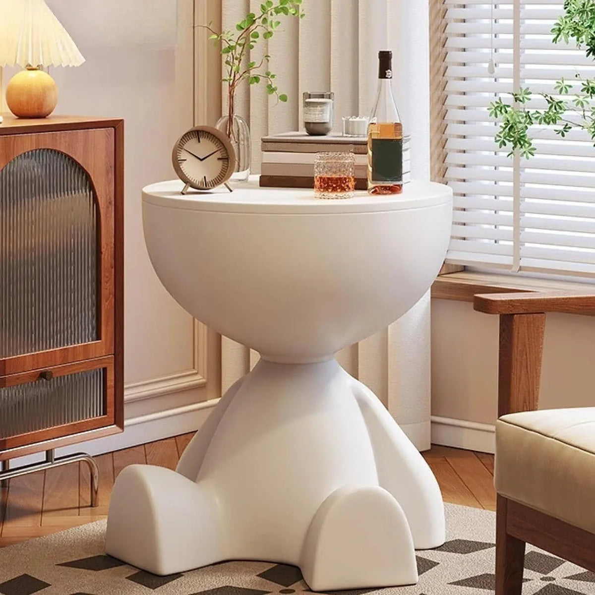 Cartoon Bear Side Table | Modern Creative Coffee Table | Living Room And Bedroom