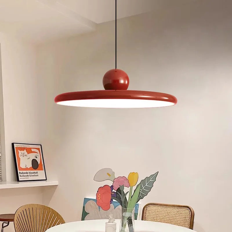 Nordic Flying Saucer Pendant Light | LED Cream-Style Ceiling Lamp | Dining Room