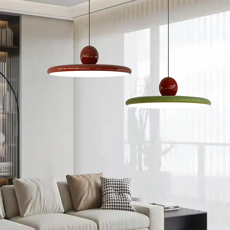 Nordic Flying Saucer Pendant Light | LED Cream-Style Ceiling Lamp | Dining Room