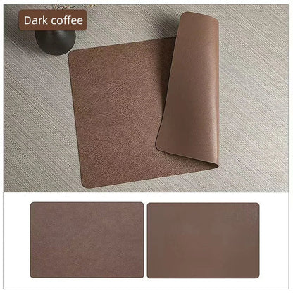 DuoMat | Double-Sided Faux Leather Placemats | Heat Resistant & Waterproof | Mat Heat-Resistant