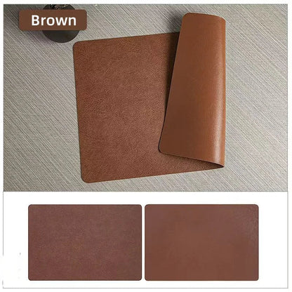 DuoMat | Double-Sided Faux Leather Placemats | Heat Resistant & Waterproof | Mat Heat-Resistant