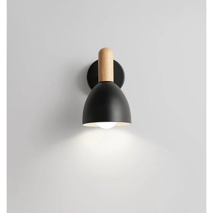 Nordic Wooden Wall Lamp | Adjustable Bedside Light | Wood Metal Bedroom