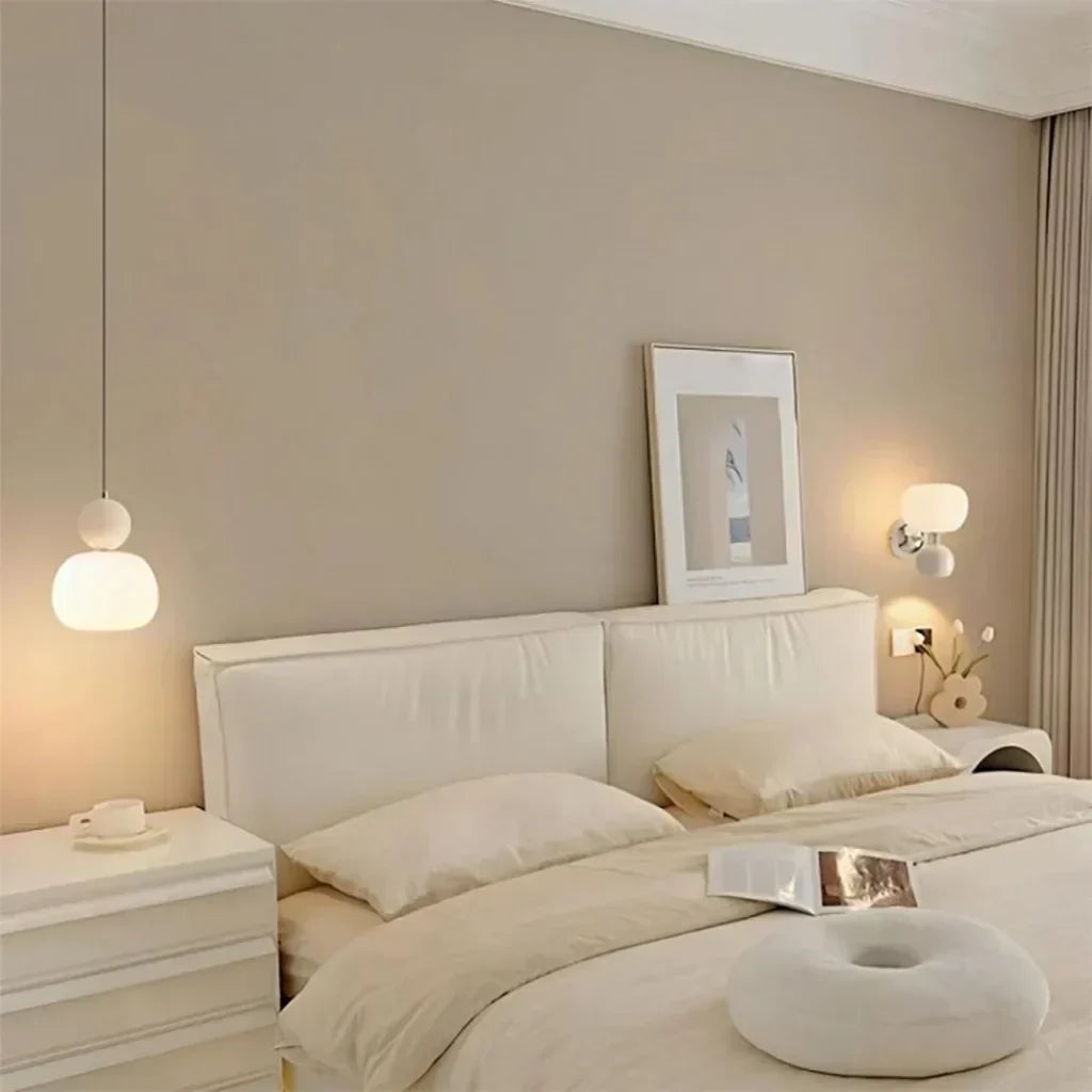 Nordic Pumpkin Pendant Light | Modern LED Ceiling Lamp | Glass Dining Room