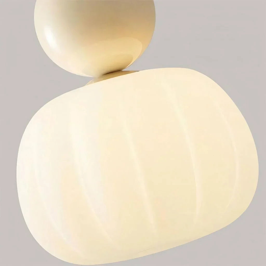 Nordic Pumpkin Pendant Light | Modern LED Ceiling Lamp | Glass Dining Room