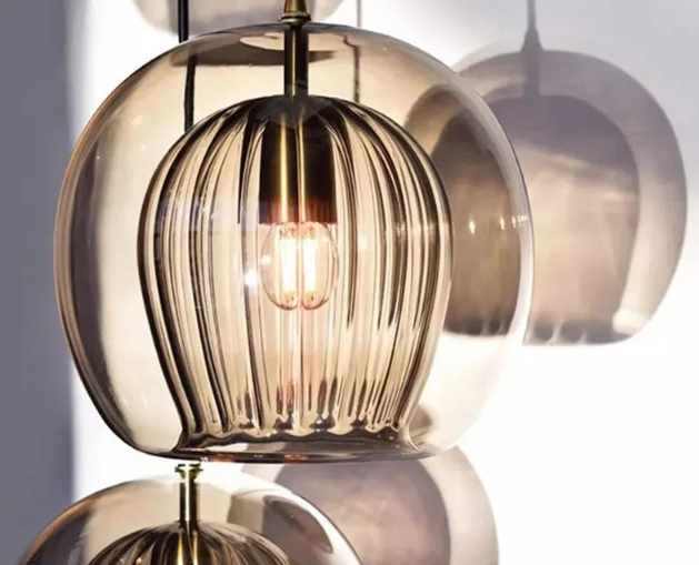 Modern Glass Pendant Light | Elegant Ambient Lighting | Metal Dining Room