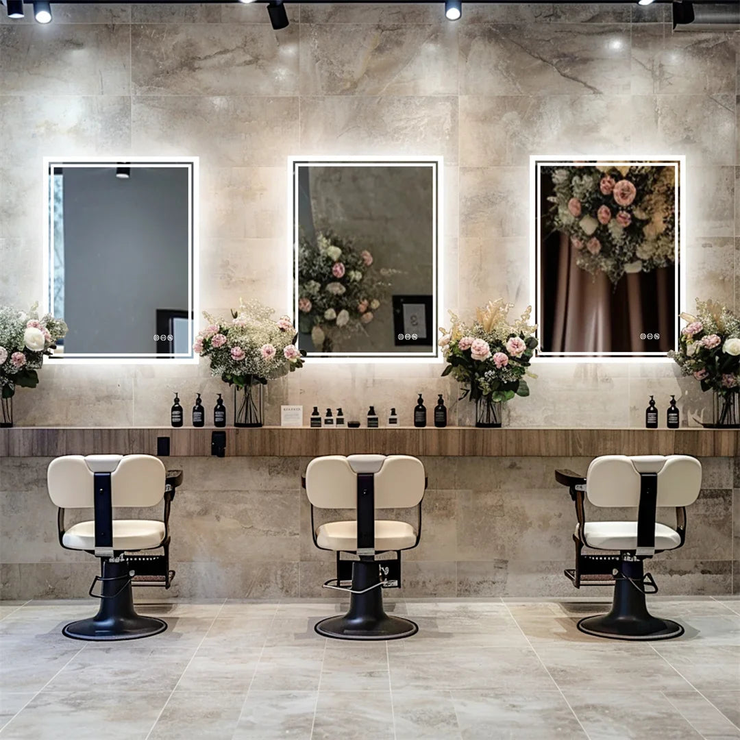 LuvoGlow | LED Bathroom Mirror | Frameless Dimmable with Anti-Fog | Anti-Fog
