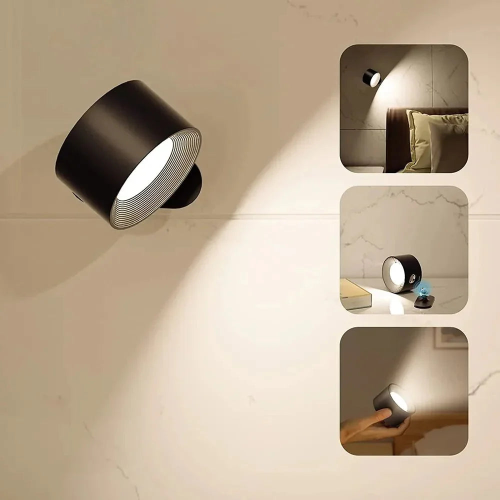 USB Rechargeable LED Wall Light | Touch Control Remote Adjustable Bedroom