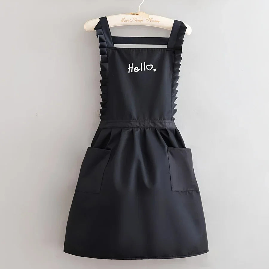 FloraBelle | Princess Style Waterproof Apron | Floral Work Uniform | Kitchen Essential