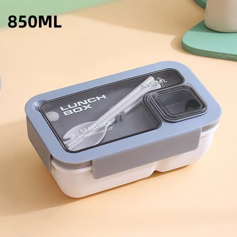 BentoGo Lunch Box | Portable Leak-Proof Bento with Cutlery | Microwave & Dishwasher Safe