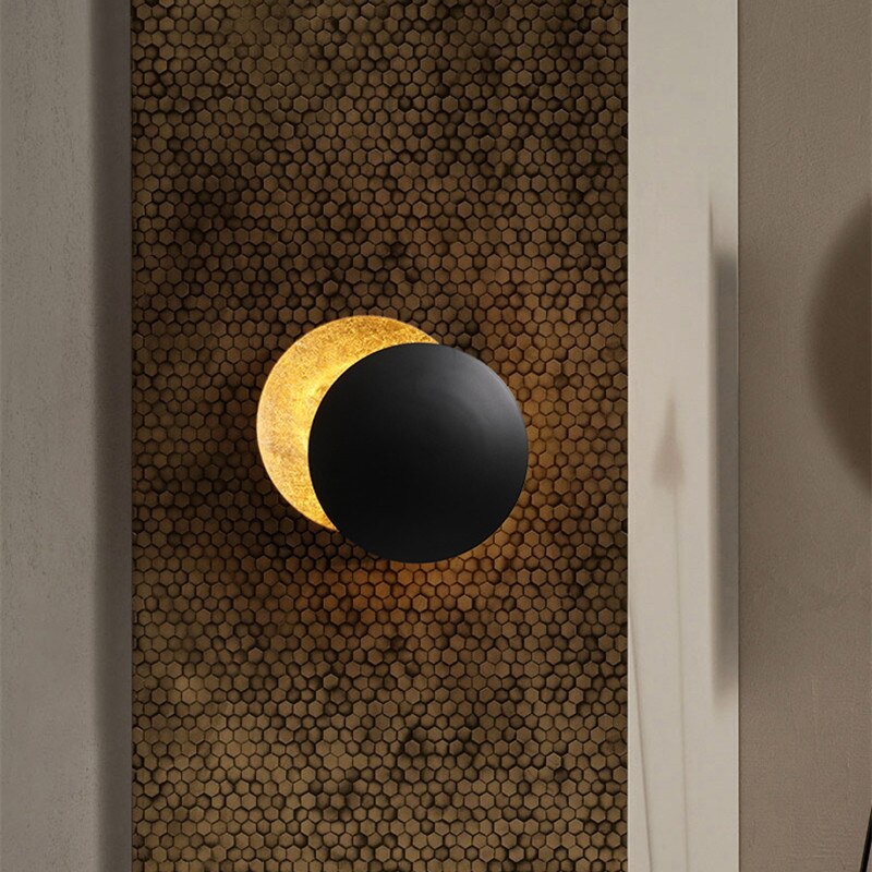 Lunaris Wall Light | Modern Solar Eclipse Inspired Wall Sconce | Bedroom