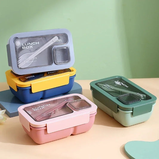 BentoGo Lunch Box | Portable Leak-Proof Bento with Cutlery | Microwave & Dishwasher Safe