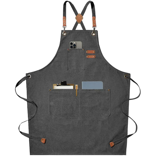ProWear | Canvas Kitchen Apron | Unisex Chef & Workwear | Kitchen Essential Soft-Touch Fabric
