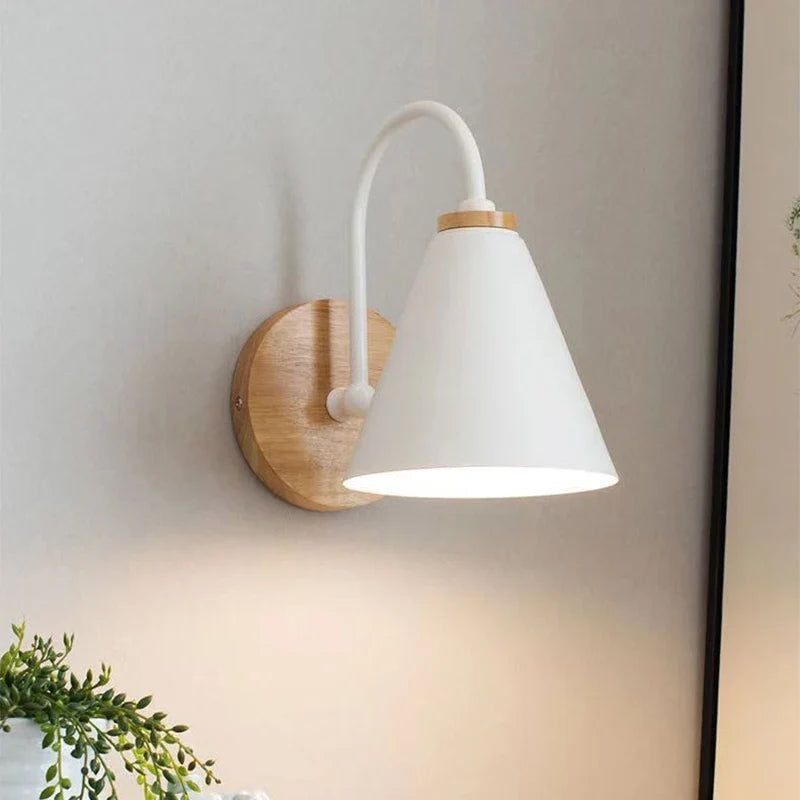 Nordic Beam | Scandinavian Wood & Iron Wall Light | Bedroom