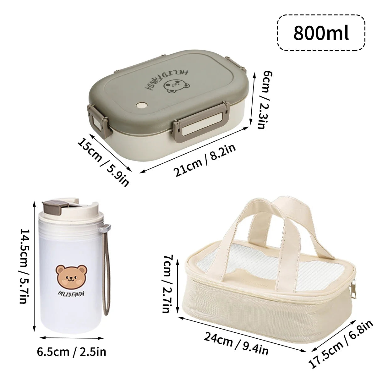 FreshMate | Portable Bento Lunch Box | Leak-Proof with 3 Compartments | Kitchen Essential
