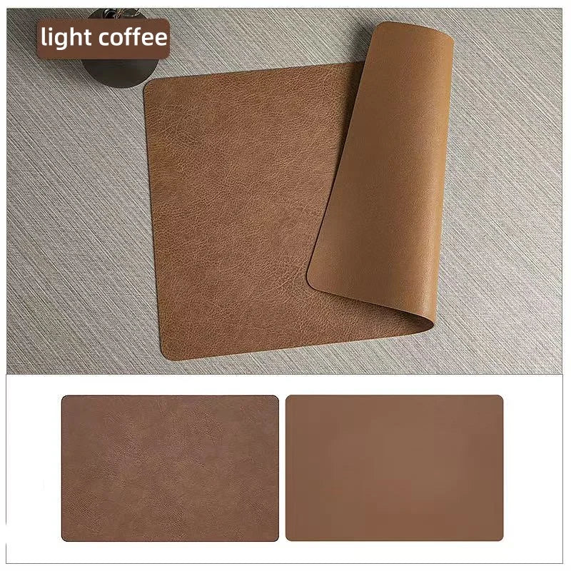 DuoMat | Double-Sided Faux Leather Placemats | Heat Resistant & Waterproof | Mat Heat-Resistant
